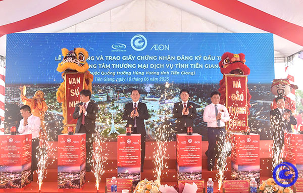 Khởi công và trao Giấy chứng nhận đăng ký đầu tư dự án Trung tâm thương mại dịch vụ tỉnh Tiền Giang