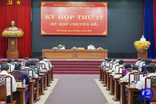 Kỳ họp thứ 17 (Kỳ họp chuyên đề) - Hội đồng nhân dân tỉnh Tiền Giang khóa X: Thông qua 12 Nghị quyết